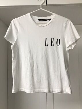 Vero Moda Women’s 100% Cotton White Crewneck Tee LEO US S